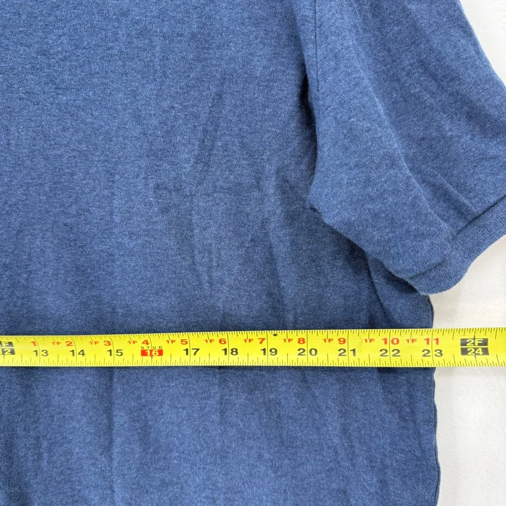 Polo Ralph Lauren Mens Shirt Large Blue Cotton Short Sleeve Red Pony Logo Soft‎